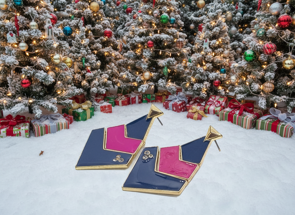 Fantastic Blue and Pink Earrings