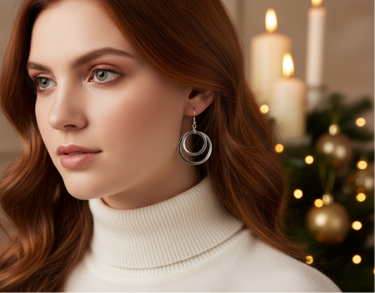 Fantastic Silver Circle Earrings