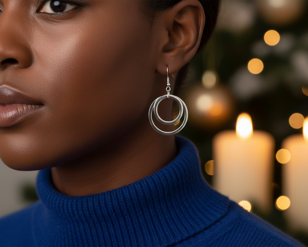 Fantastic Silver Circle Earrings