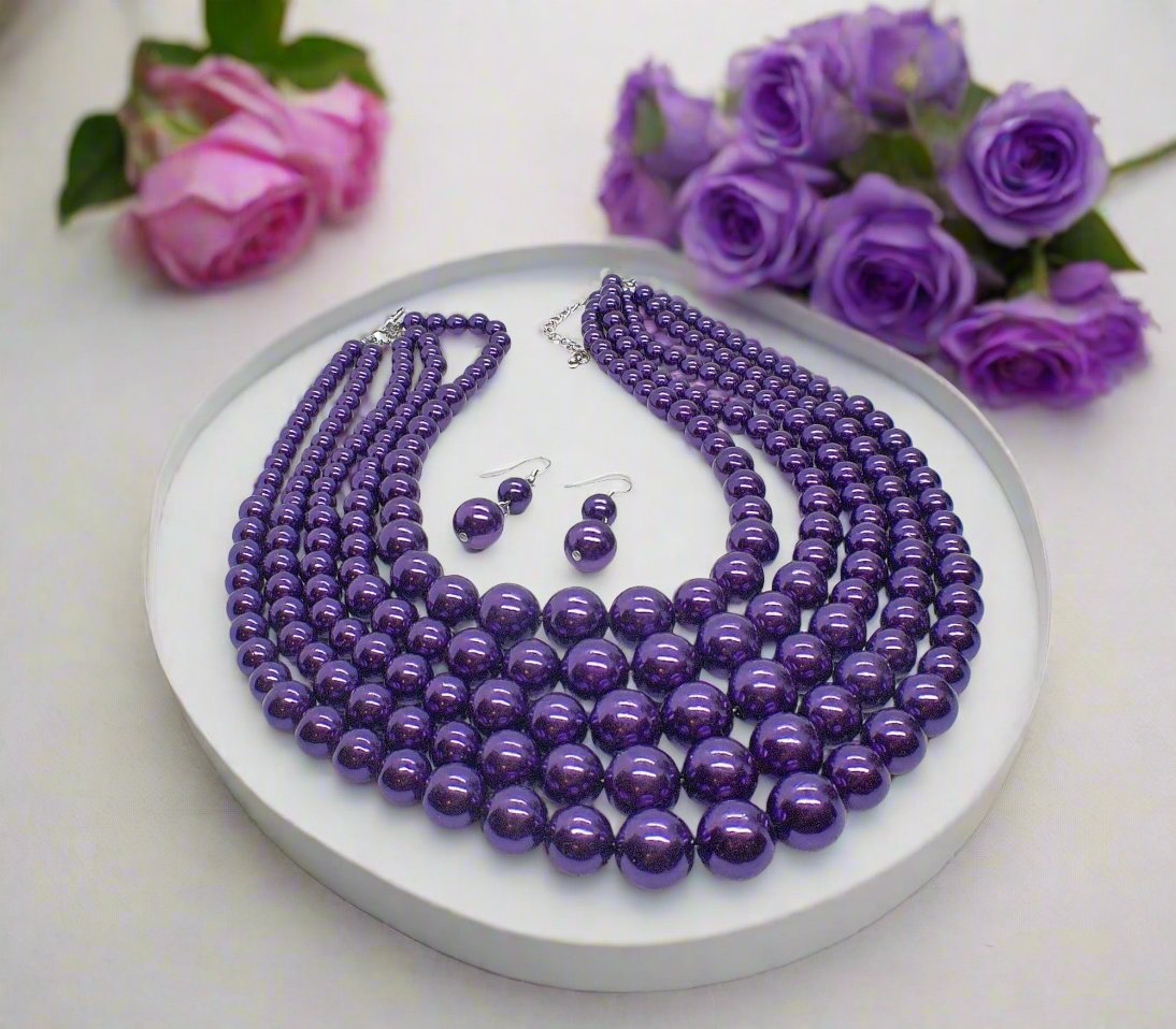 https://www.artistryjewelry.net/products/gorgeous-purple-multi-strand-necklace-set