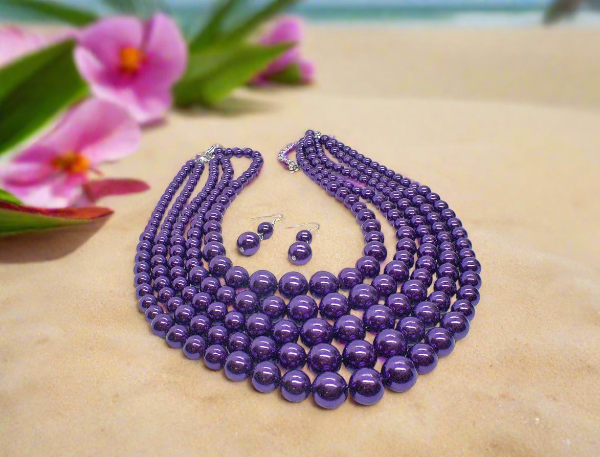 https://www.artistryjewelry.net/products/gorgeous-purple-multi-strand-necklace-set