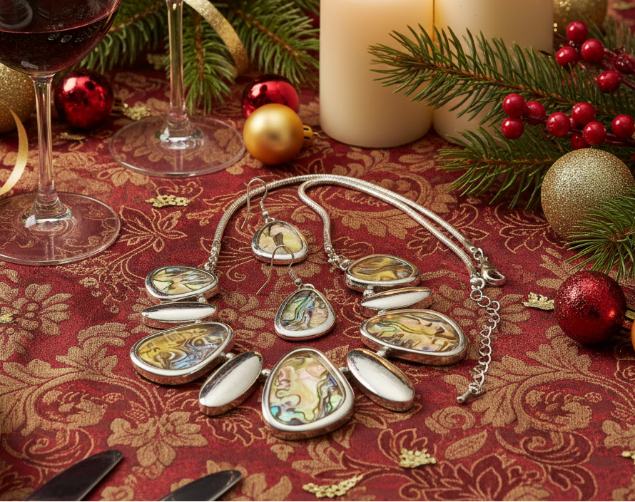 Gorgeous Abalone Necklace Set