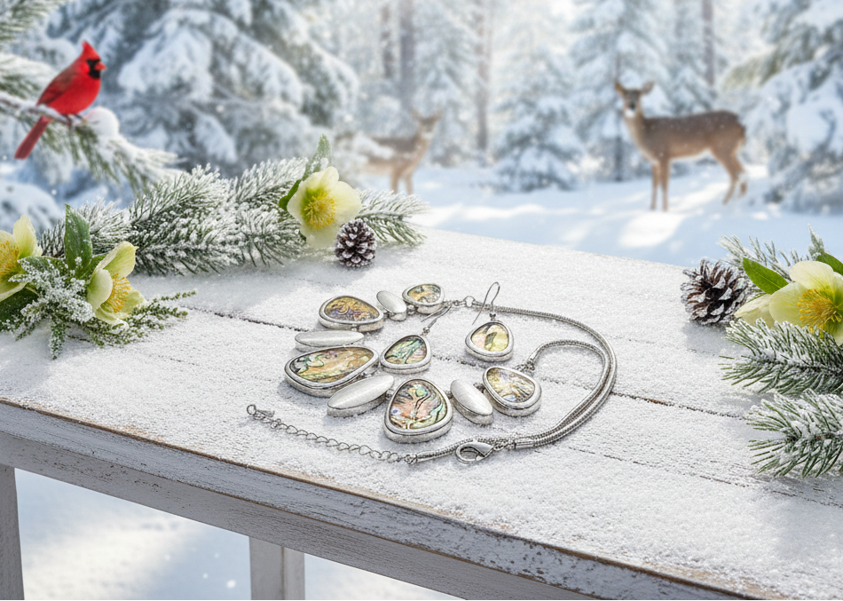 Gorgeous Abalone Necklace Set