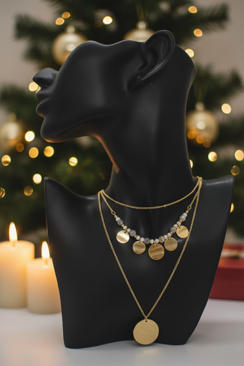 Lovely Beige Multi-Strand Necklace