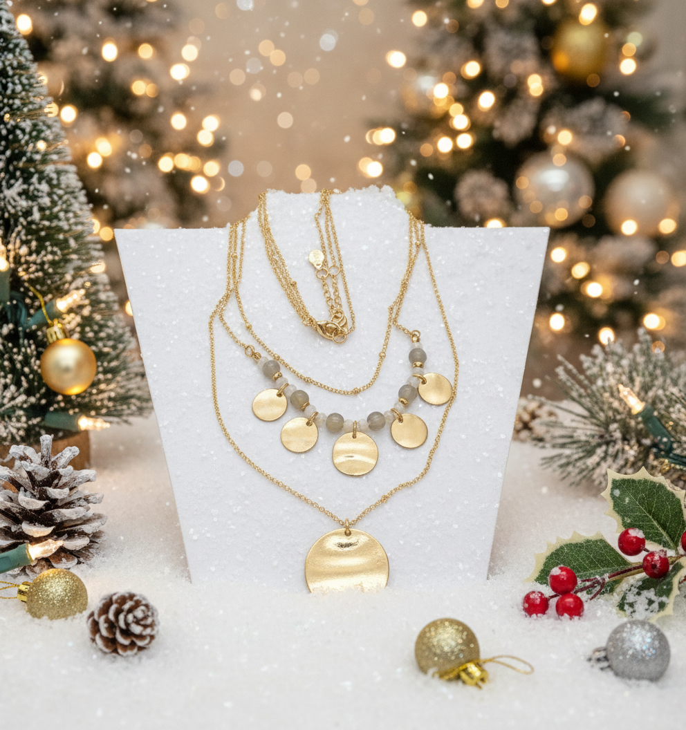 Lovely Beige Multi-Strand Necklace