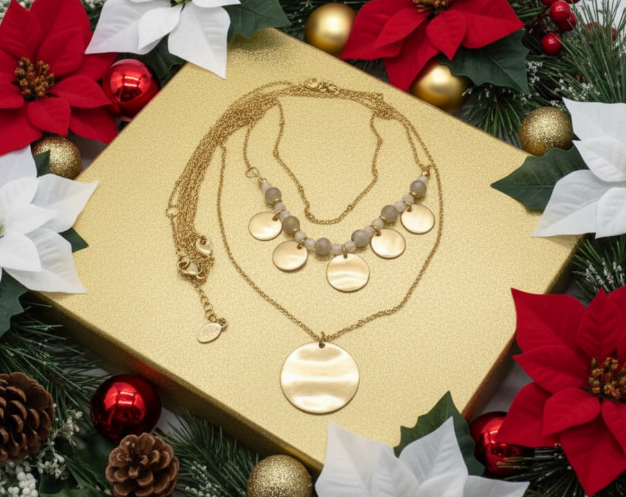 Lovely Beige Multi-Strand Necklace