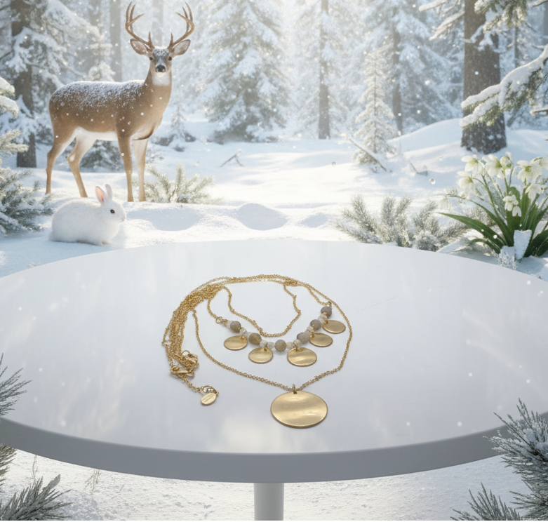 Lovely Beige Multi-Strand Necklace