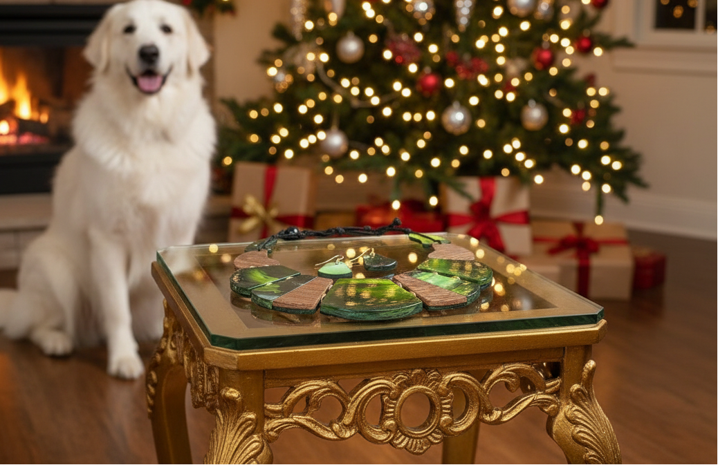 Fantastic Green and Gold Graduated Necklace Set