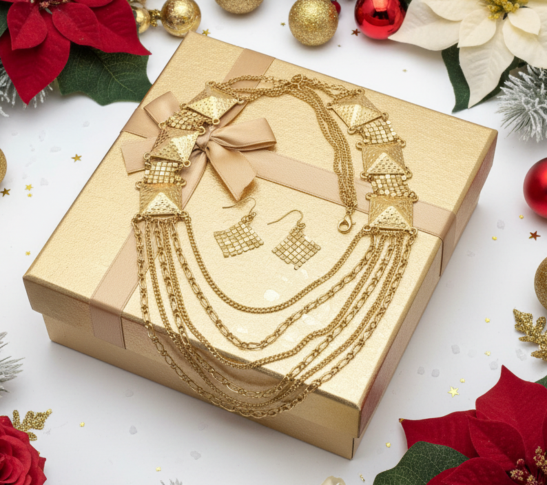 Golden Treasure Necklace Set