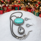Turquoise and Rhinestone Necklace Set