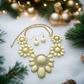 Ivory Flowers Galore Necklace Set