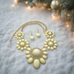 Ivory Flowers Galore Necklace Set