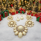 Ivory Flowers Galore Necklace Set