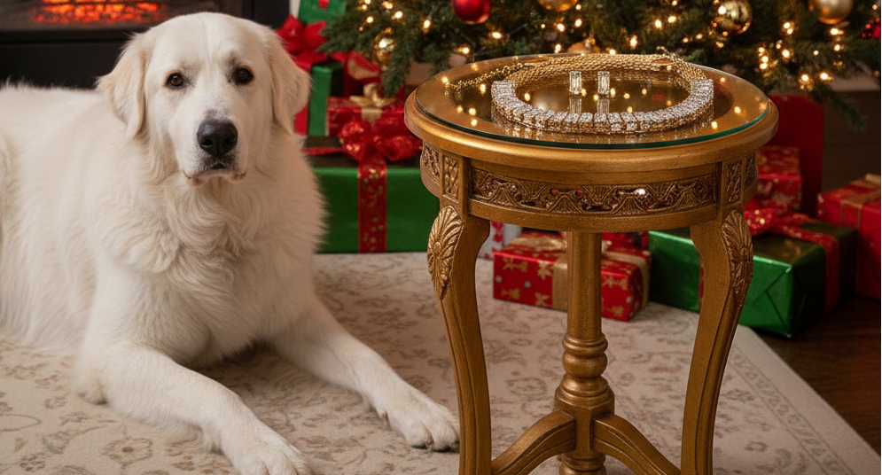 Lovely Rhinestones and Gold Necklace Set