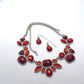Lovely Red and Silver Necklace Set