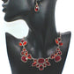 Lovely Red and Silver Necklace Set