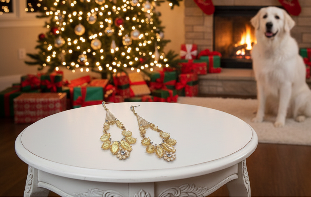 Beautiful Rose Gold Chandelier Earring