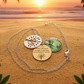 Lovely Triple Circle Abalone Necklace
