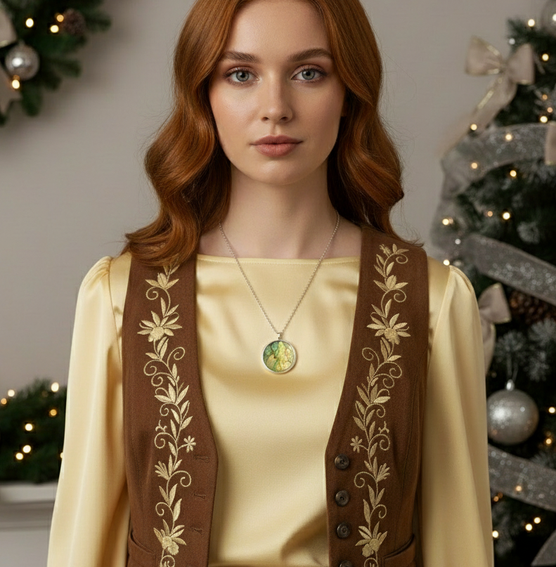 Lovely Triple Circle Abalone Necklace