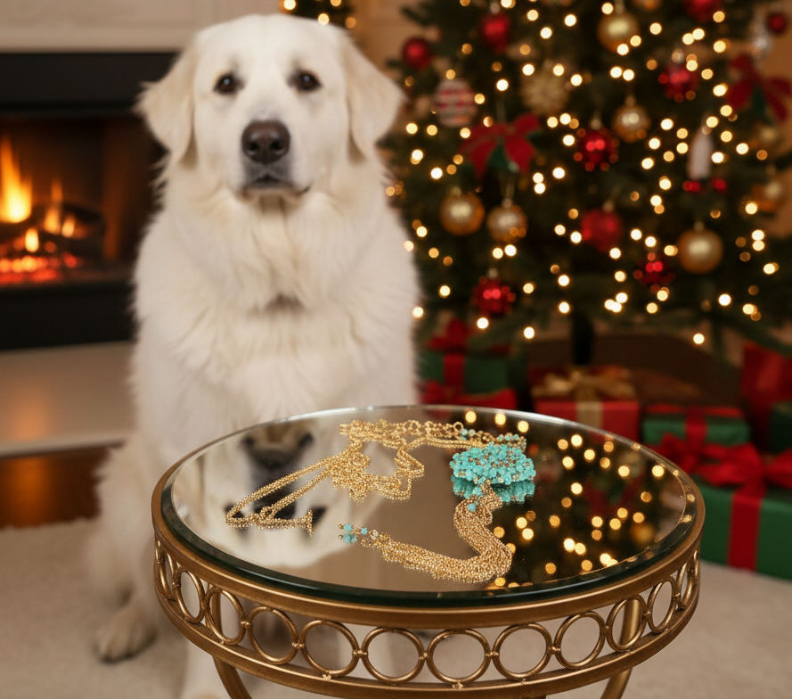 Lovely Long Green Crystal Necklace