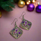 Lovely Bronze and Purple Earrings