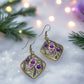 Lovely Bronze and Purple Earrings