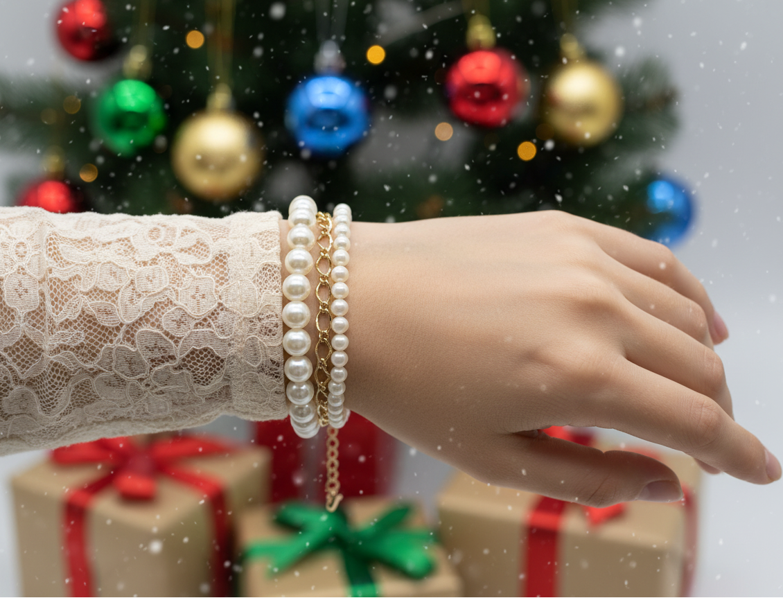 Lovely Double Strand Pearl Bracelet