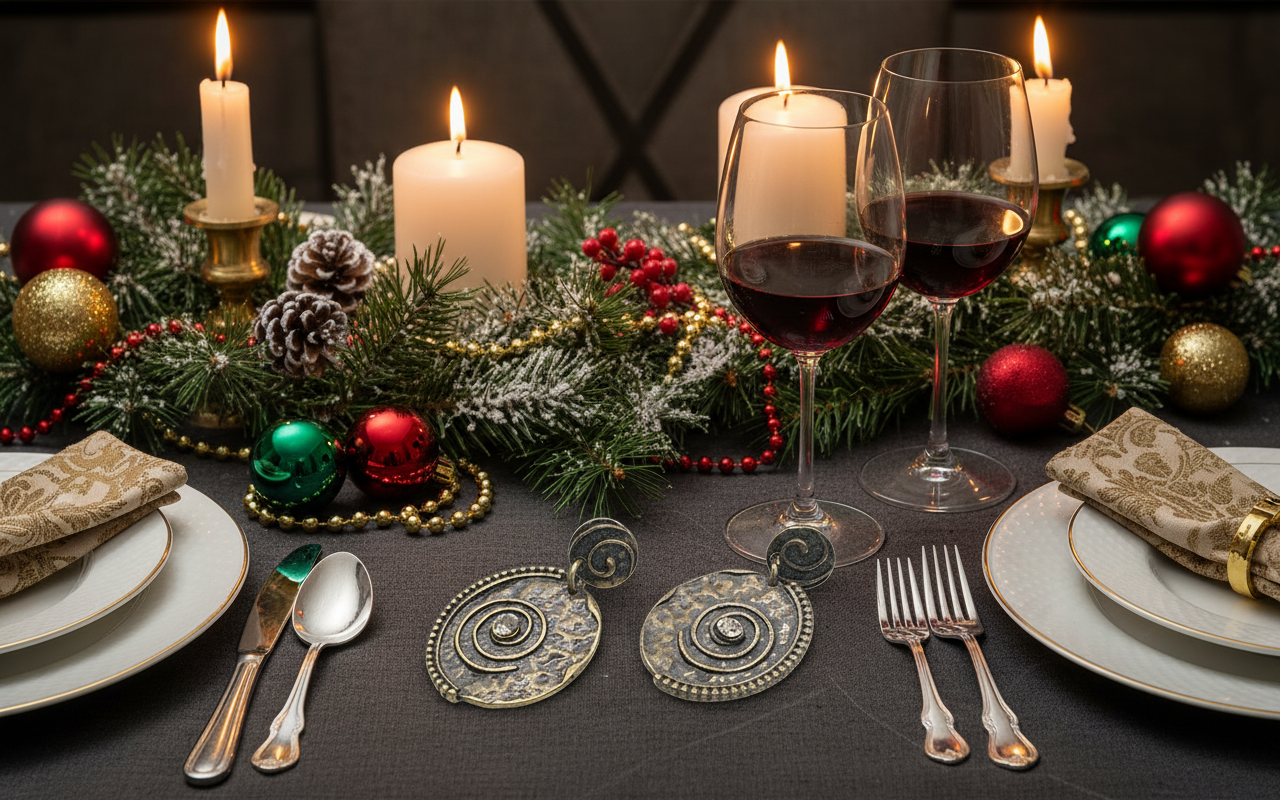 Bronze Oval Earrings