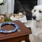 Beautiful Sea Blue Jasper, Firepolish Blue, Silver and Montana Blue, Beaded Necklace handcrafted by Artistry Jewelry