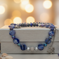 Beautiful Sea Blue Jasper, Firepolish Blue, Silver and Montana Blue, Beaded Necklace handcrafted by Artistry Jewelry