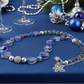 Beautiful Sea Blue Jasper, Firepolish Blue, Silver and Montana Blue, Beaded Necklace handcrafted by Artistry Jewelry