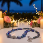 Beautiful Sea Blue Jasper, Firepolish Blue, Silver and Montana Blue, Beaded Necklace handcrafted by Artistry Jewelry