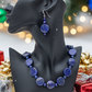 Stunning Lapis Lazuli and Crystals, Dark Blue, Silver, Semi-precious, Beaded Necklace Set handcrafted by Artistry Jewelry