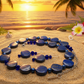 Stunning Lapis Lazuli and Crystals, Dark Blue, Silver, Semi-precious, Beaded Necklace Set handcrafted by Artistry Jewelry