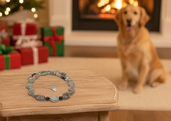 Lovely Pink Feldspar & Maifanite Jasper, Black, brown, Gray, Semi-precious, Beaded Necklace handcrafted by Artistry Jewelry