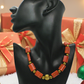 Beautiful Coral Rectangles, Antique Gold Rds, GP Hematite Semi-precious Beaded Necklace handcrafted by Artistry Jewelry