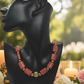 Beautiful Coral Rectangles, Antique Gold Rds, GP Hematite Semi-precious Beaded Necklace handcrafted by Artistry Jewelry