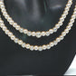 Beautiful Light Peach, Stardust, and Pearl, Two-Strand Beaded Necklace handcrafted by Artistry Jewelry