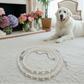 Beautiful Light Peach, Stardust, and Pearl, Two-Strand Beaded Necklace handcrafted by Artistry Jewelry