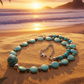 Lovely Crazy Lace Agate & Magnesite, Turquoise, Brown, Semi-precious, Beaded Necklace handcrafted by Artistry Jewelry