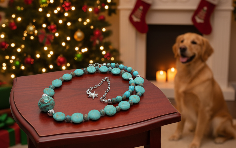 Lovely Crazy Lace Agate & Magnesite, Turquoise, Brown, Semi-precious, Beaded Necklace handcrafted by Artistry Jewelry