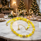 Gorgeous Yellow Fire Agates and Crystals Beaded Semi-precious Necklace handcrafted by Artistry Jewelry