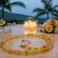 Gorgeous Yellow Fire Agates and Crystals Beaded Semi-precious Necklace handcrafted by Artistry Jewelry
