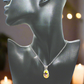 A  Beautiful Teardrop Crystal and Stainless Steel Chain Necklace, One-of-a-Kind-handcrafted by Artistry Jewelry
