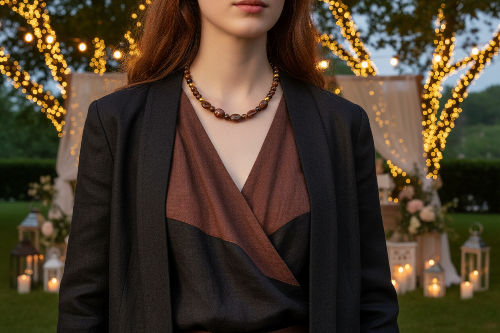 Brilliant Brecca Jasper, Red Tiger Eye, Hematite Beaded Necklace - handcrafted by Artistry Jewelry