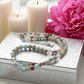 Brilliant Sky Blue Jasper, Crystals, and Onyx Beaded Necklace-handcrafted by Artistry Jewelry