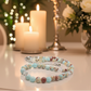 Brilliant Sky Blue Jasper, Crystals, and Onyx Beaded Necklace-handcrafted by Artistry Jewelry