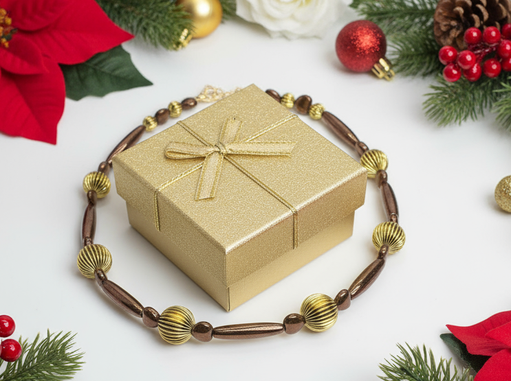 Lovely Hearts and Hematite Beaded Necklace