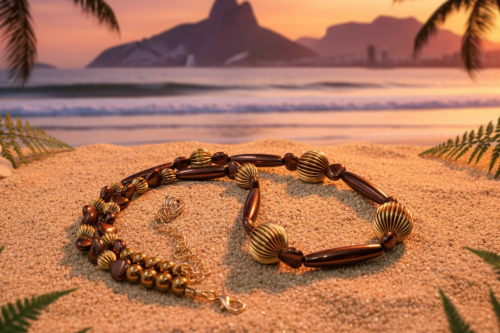 Lovely Hearts and Hematite Beaded Necklace