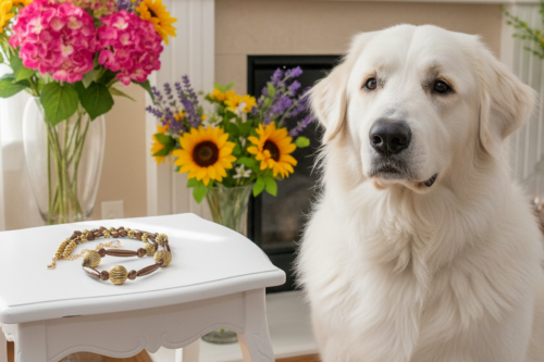 Lovely Hearts and Hematite Beaded Necklace